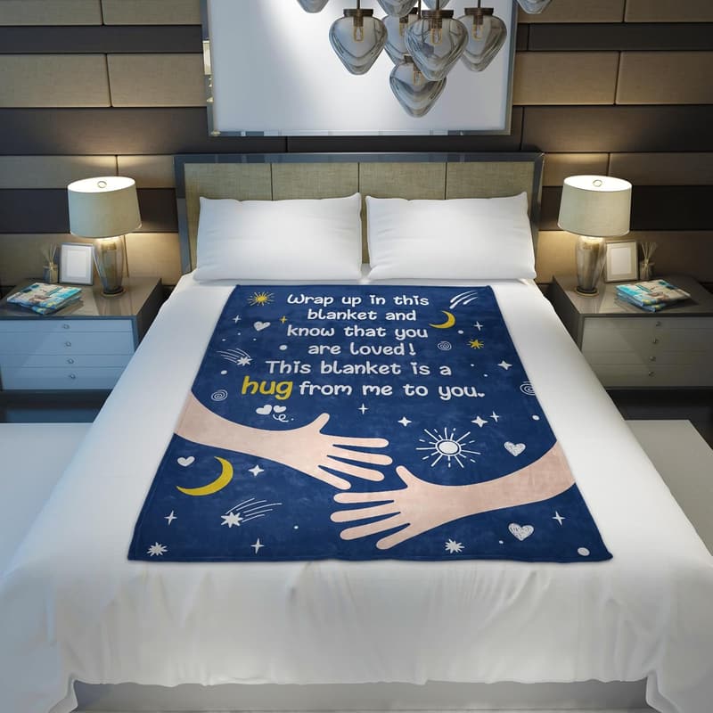 Get Well Hug Blanket with Inspirational Words - 50