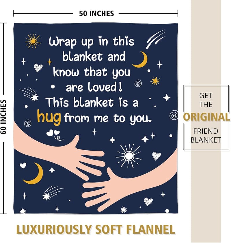 Get Well Hug Blanket with Inspirational Words - 50