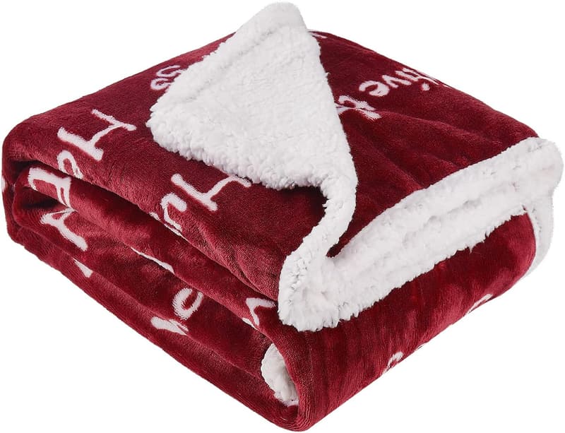 Healing Positive Blanket - Red 50x60 Inch Gift for Comfort