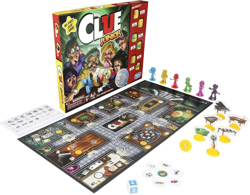 Clue Junior Board Game - Classic Mystery for Kids Ages 5+