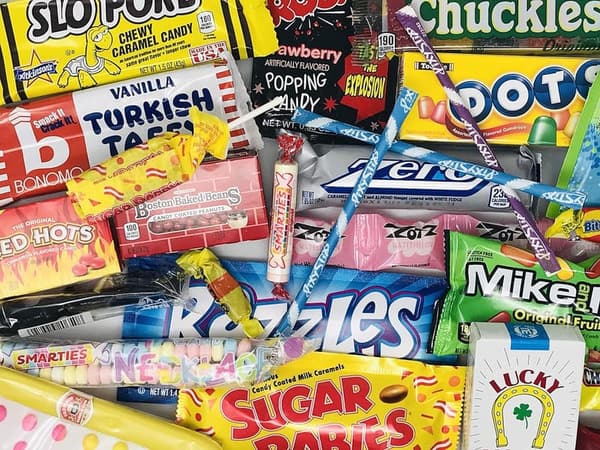 Get Well Soon Gift Basket - Retro Nostalgic Candy Box