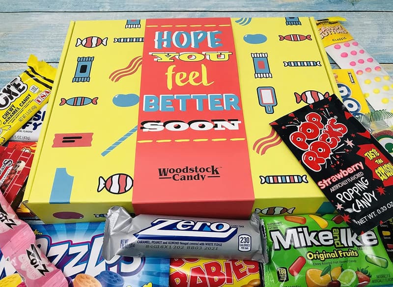 Get Well Soon Gift Basket - Retro Nostalgic Candy Box