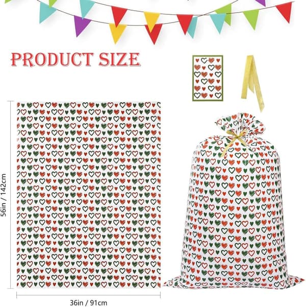 Extra Large Jumbo Gift Bag with Label Card for Christmas