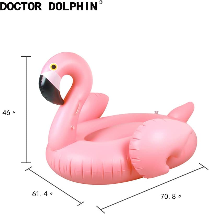 Giant Dolphin Pool Float for Adults with Comfortable Handles