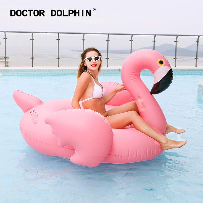Giant Dolphin Pool Float for Adults with Comfortable Handles