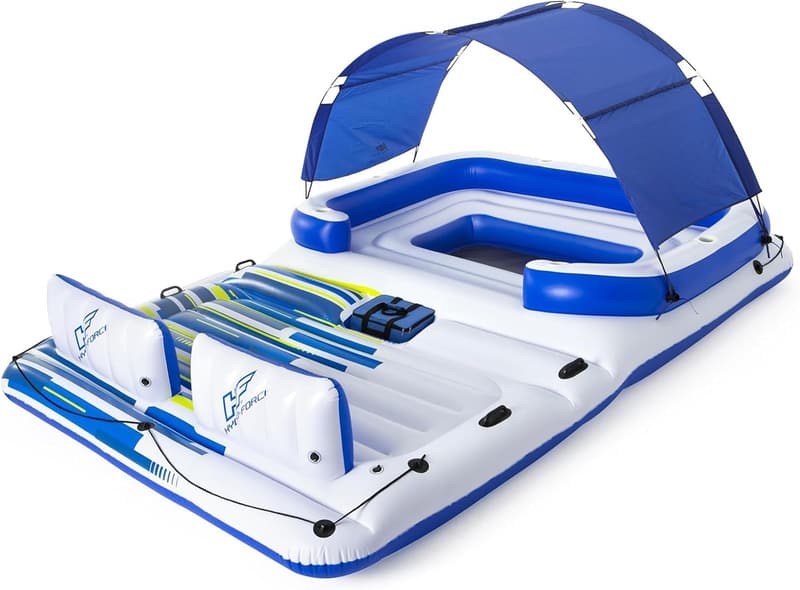 Inflatable Summer Slide Activity Island with Cup Holders