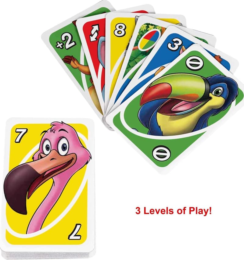 UNO Junior Card Game for Kids - Simple Rules & Animal Matching