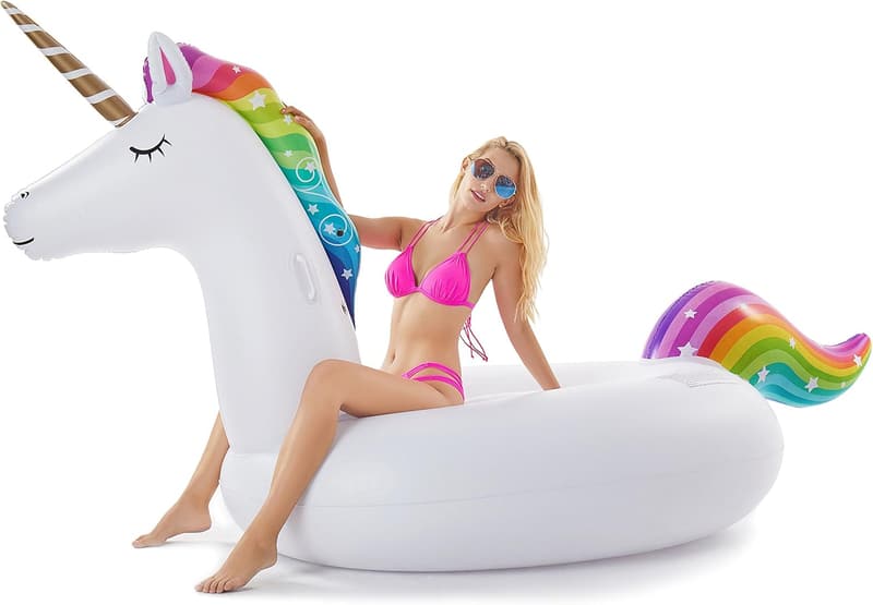 Giant Inflatable Unicorn Pool Float - Summer Pool Party Raft