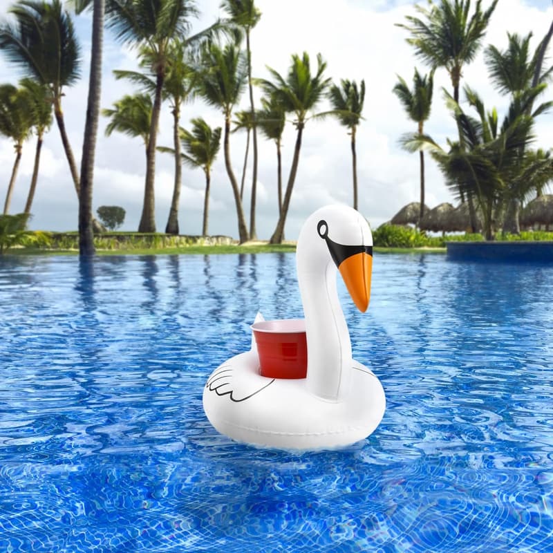 Inflatable Pool Drink Holders - 3-Pack (Unicorn, Flamingo, Palm Tree)