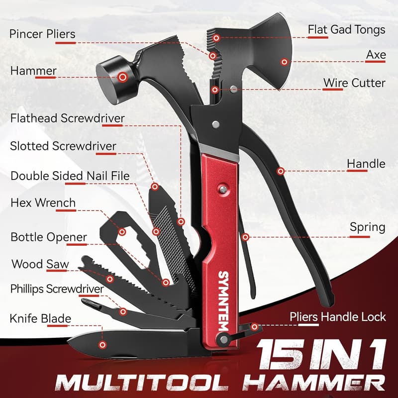 Father's Day 15-in-1 Multitool Axe for Men