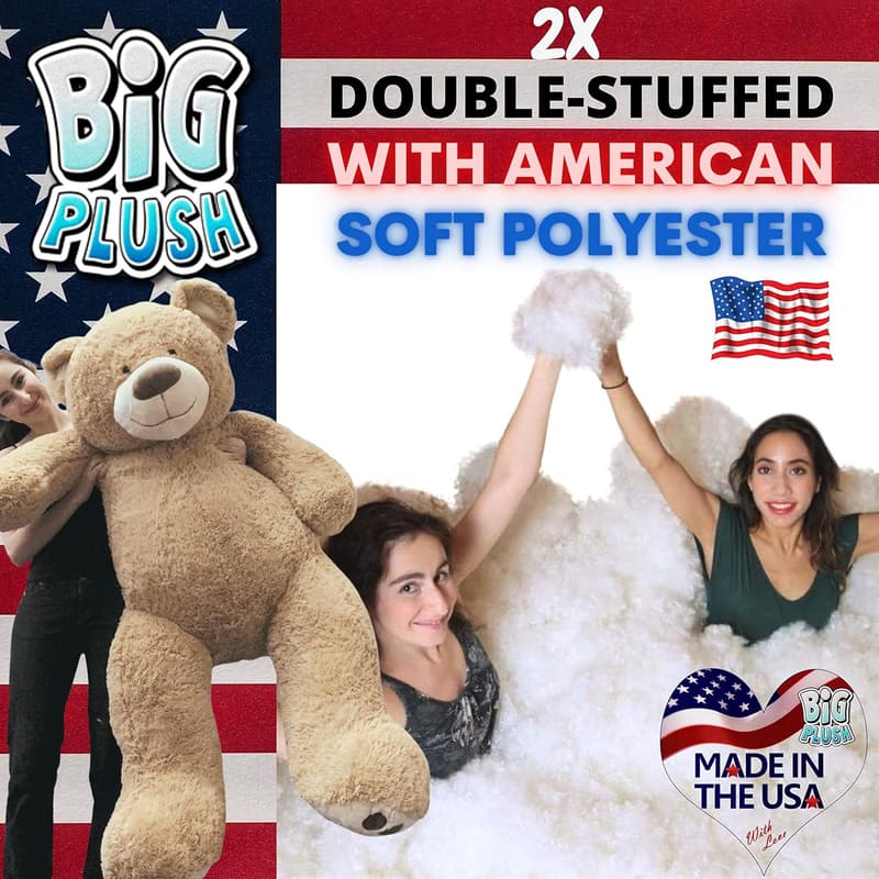 Customizable 5ft Plush Teddy Bear - Personalized T-Shirt & Heart Pillow