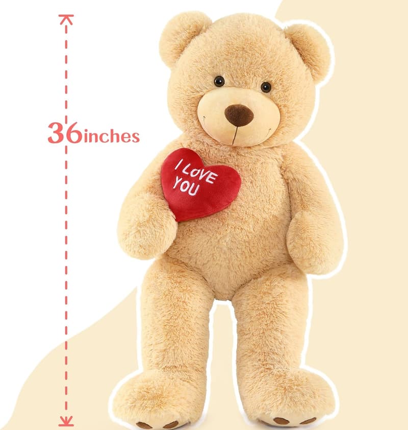 36-Inch Fluffy Teddy Bear with 