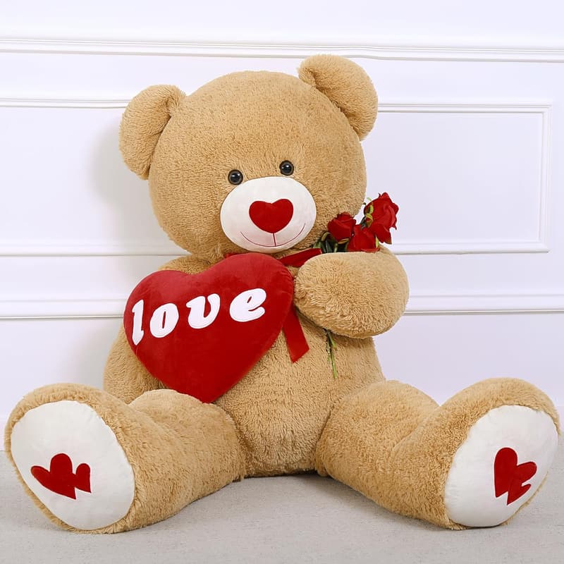Valentine's Giant 4ft Teddy Bear Plush Gift for Couples
