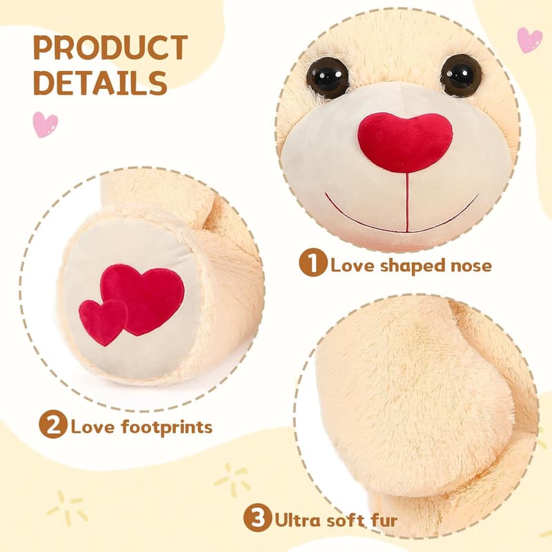 Valentine's Giant Plush Teddy Bear - 42