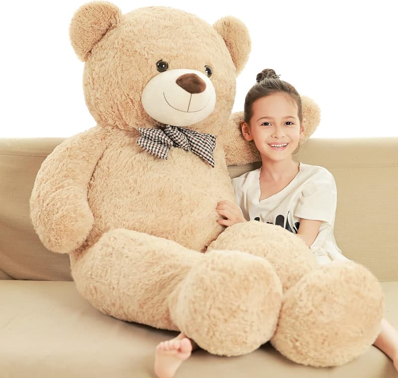 Valentine's Gift: 47-Inch Brown Giant Plush Teddy Bear