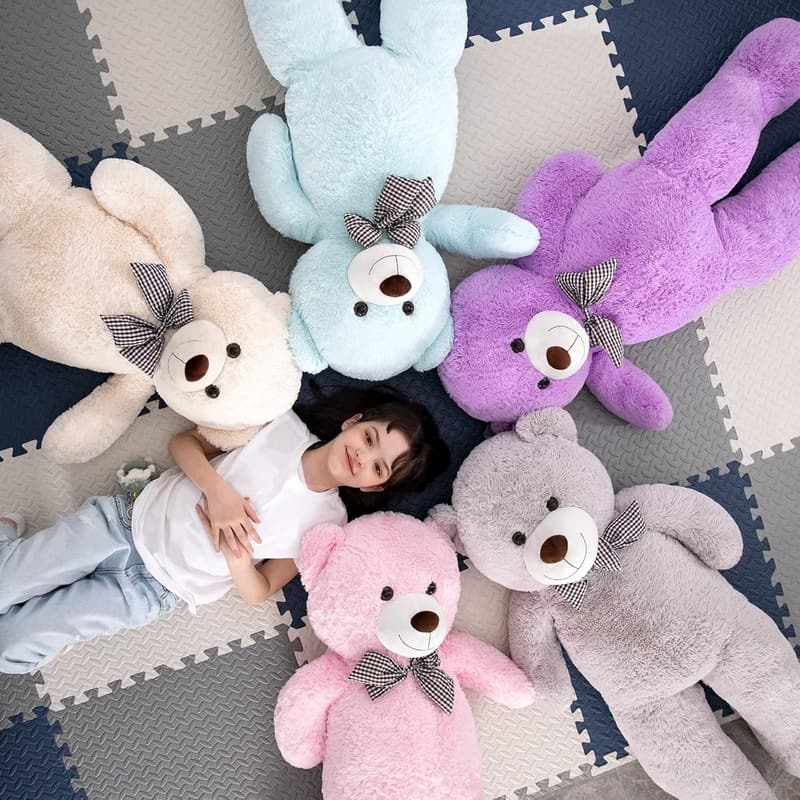 Pink Giant Teddy Bear Plush – 39-inch Soft Gift for Girls