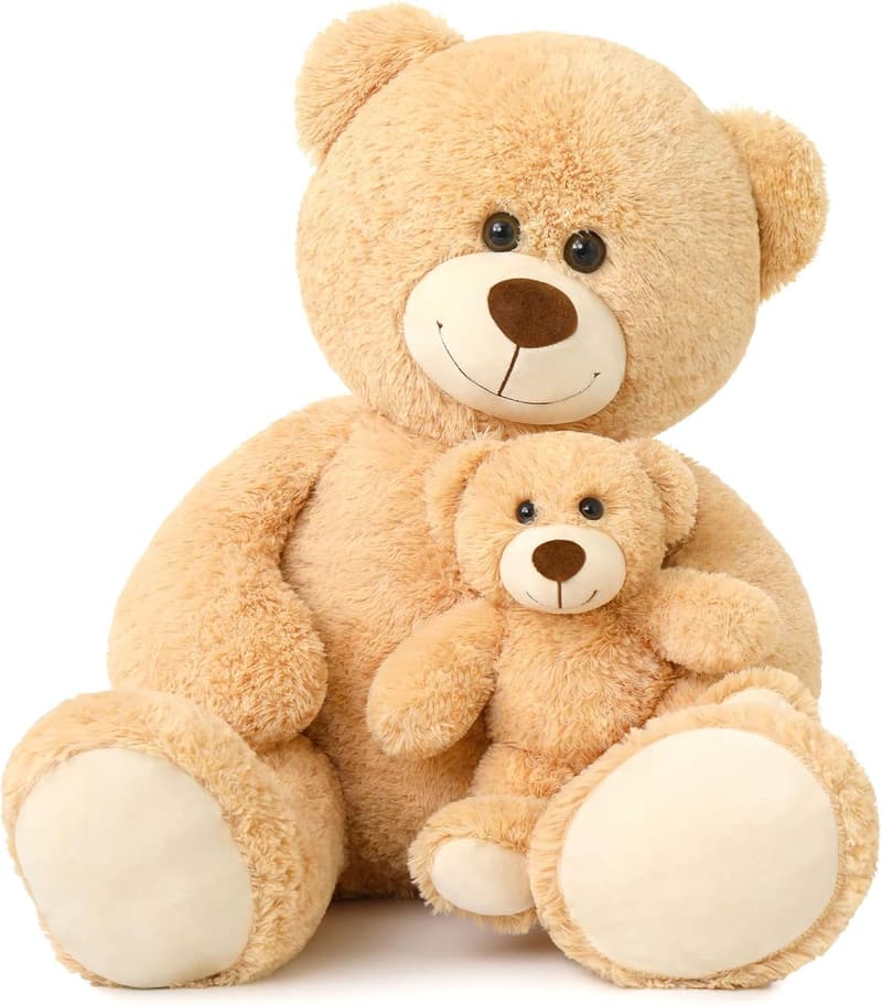 Giant Light Brown Teddy Bear Plush Toy for Kids
