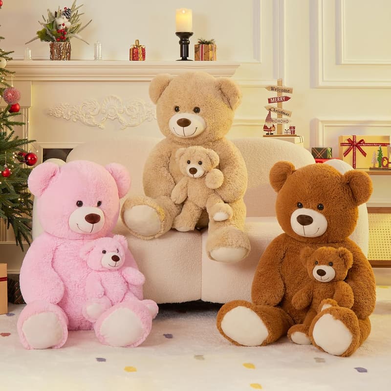 Giant Light Brown Teddy Bear Plush Toy for Kids