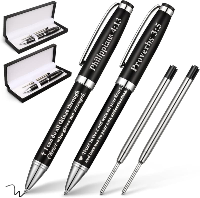 Personalized Christian Engraved Pens with Box - Pastor Gifts