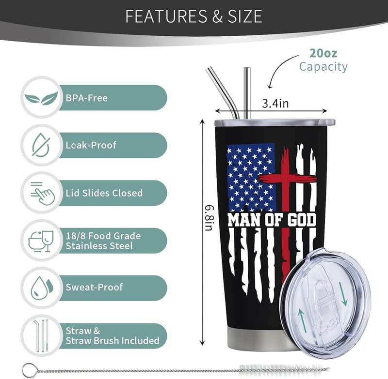 Christian Father's Day 20oz Inspirational Coffee Tumbler