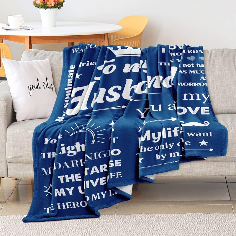 Husband Birthday Blanket - Romantic Gift from Wife