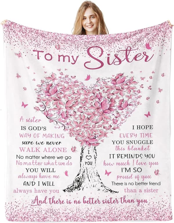 Big Sister Birthday Blanket Gift - 