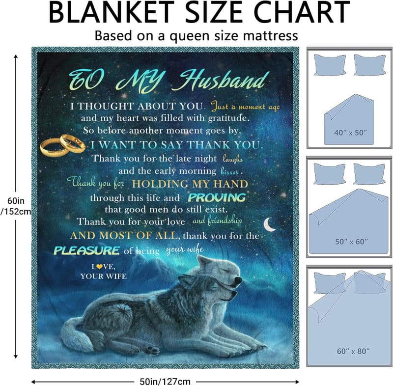 Ultra-Soft Micro Fleece Blanket for Husband - Birthday & Anniversary Gift