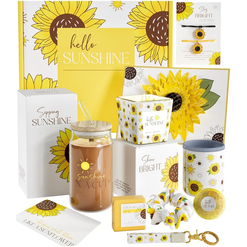 Get Well Soon Sunflower Spa Gift Set for Women
