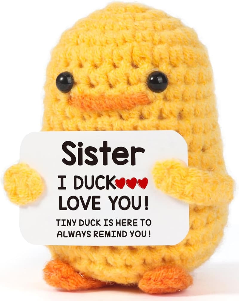 Sister Birthday Gift - Handmade Cute Duck Figurine