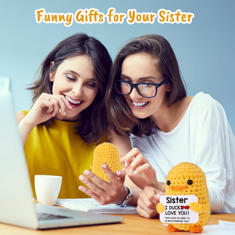 Sister Birthday Gift - Handmade Cute Duck Figurine