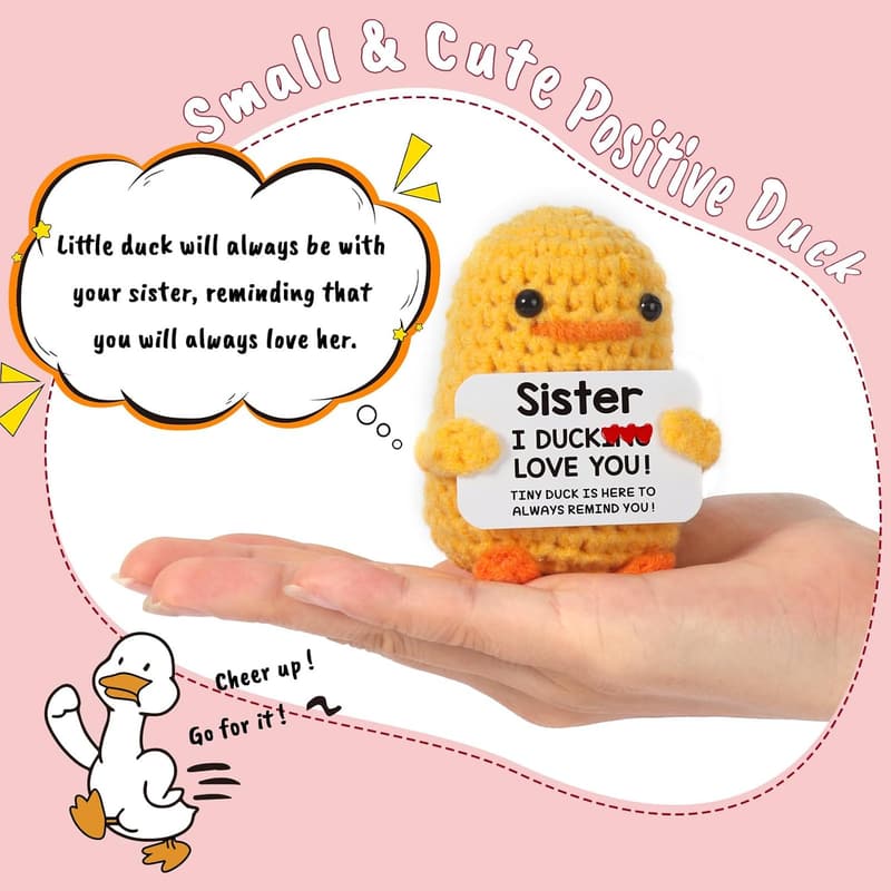 Sister Birthday Gift - Handmade Cute Duck Figurine