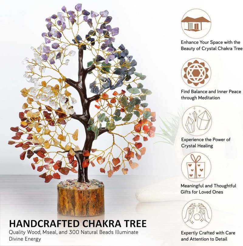 Chakra Tree of Life Crystal Decor - Spiritual Gifts for Women