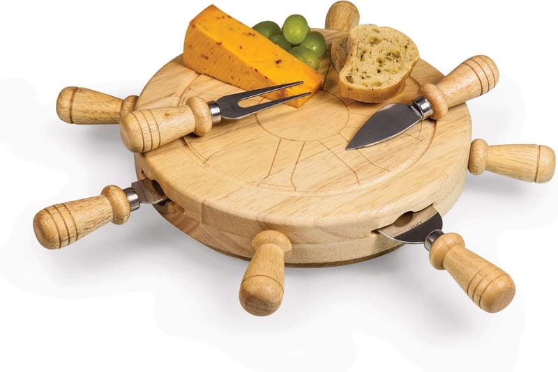 Lazy Susan Cheese Board Set with Tools - Parawood Charcuterie