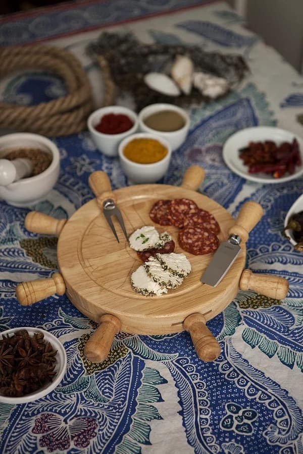 Lazy Susan Cheese Board Set with Tools - Parawood Charcuterie