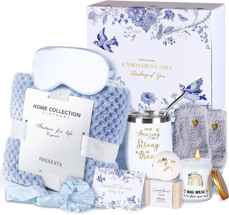 Get Well Soon Care Package for Women with Blanket & Treats