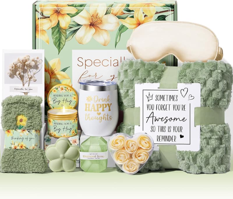 Relaxing Spa Gift Basket for Women - Vanilla Coconut Pampering Set