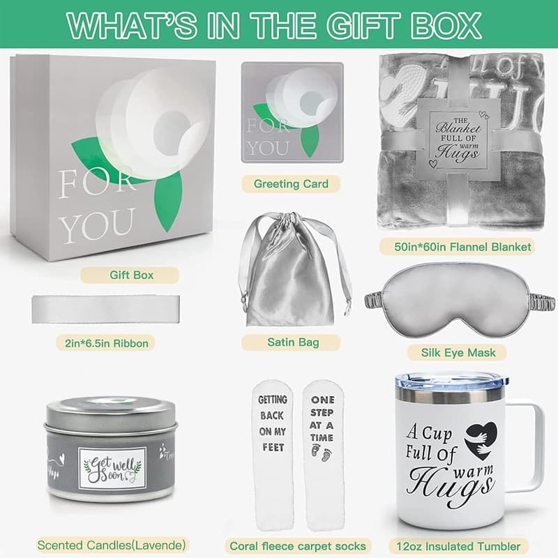 Get Well Soon Care Package for Women - Sympathy Basket
