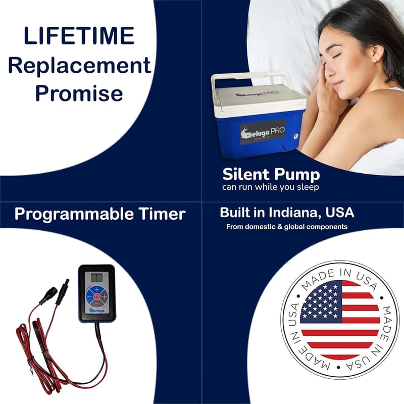 Knee Ice Therapy Machine with Programmable Timer and Joint Wrap