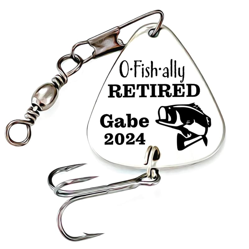 Personalized Fishing Lure for Retirement Gift