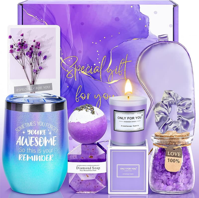 Birthday Lavender Spa Gift Basket for Her