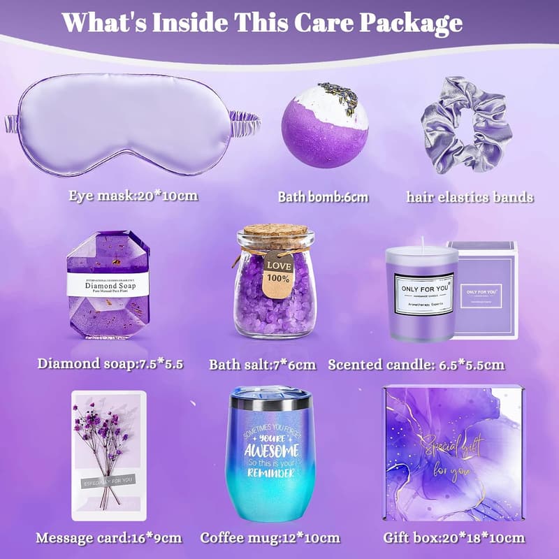 Birthday Lavender Spa Gift Basket for Her