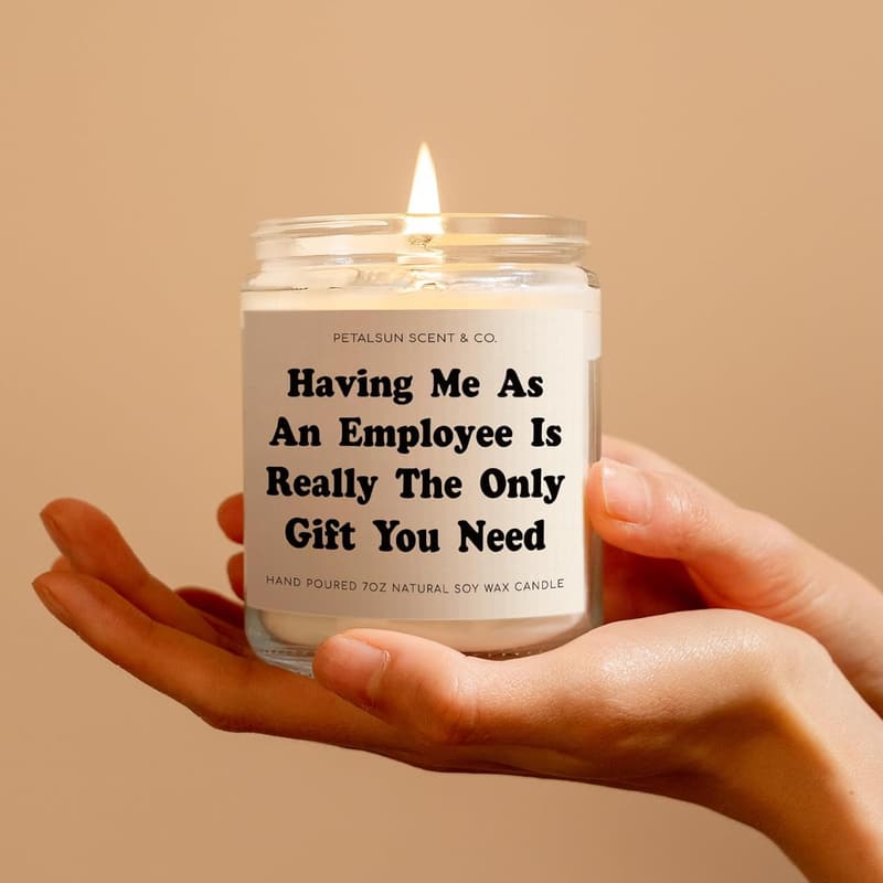Handmade Lavender Soy Wax Candle for Boss Gifts