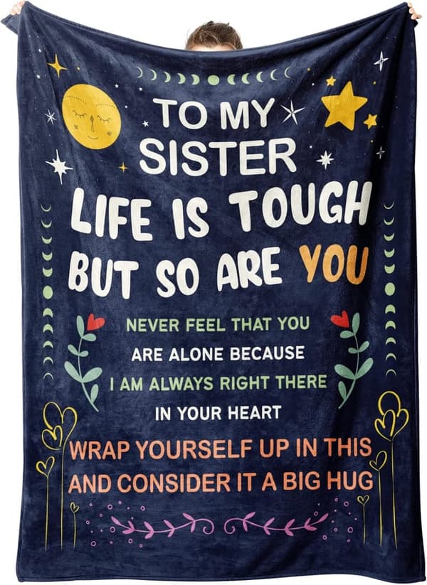 Sister Graduation Blanket - Soft Throw Gift for Birthdays
