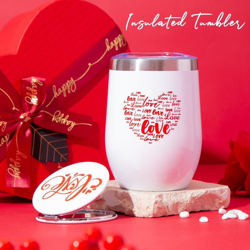 Heart-Shaped Red Rose Gift Basket for Women's Birthday