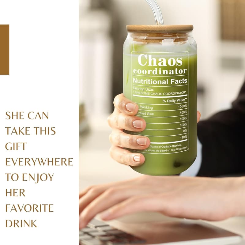 Thank You Gifts - 16 Oz Can Glass for Women & Teachers