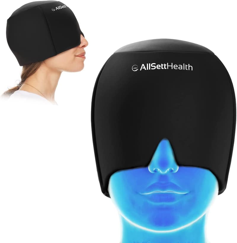 Migraine Relief Cap with Hot/Cold Gel Pack – FSA HSA Eligible