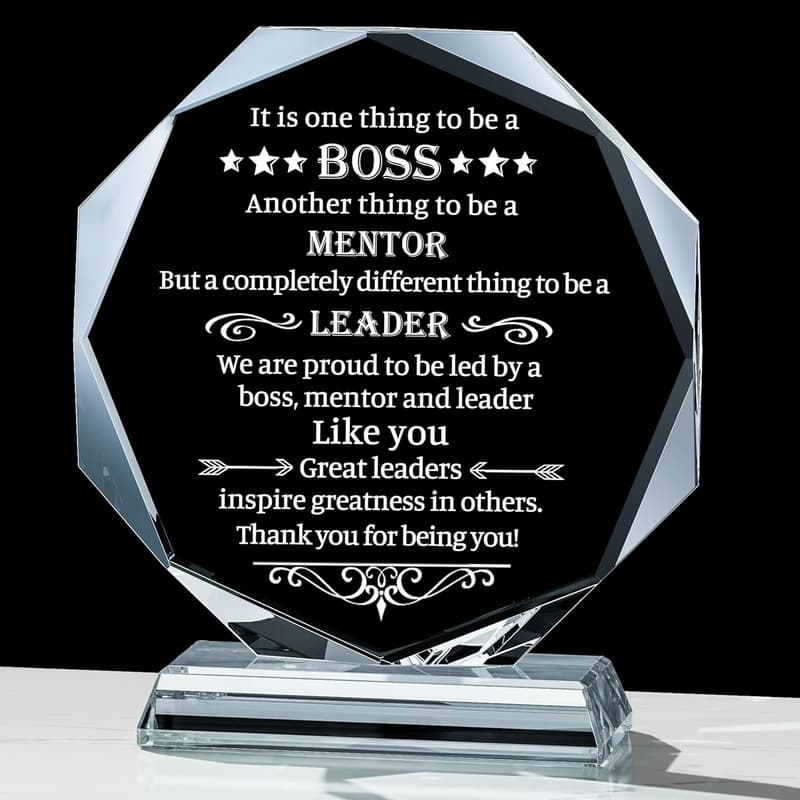 Boss's Day Crystal Keepsake Gift for Him/Her