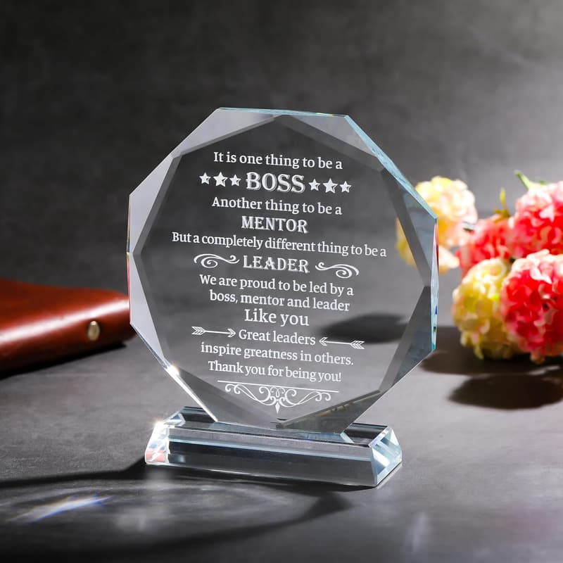 Boss's Day Crystal Keepsake Gift for Him/Her