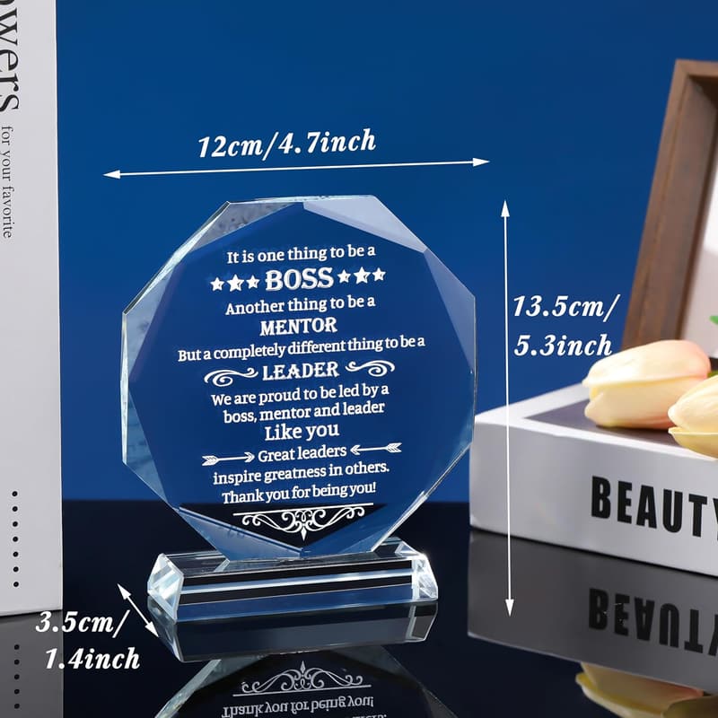 Boss's Day Crystal Keepsake Gift for Him/Her