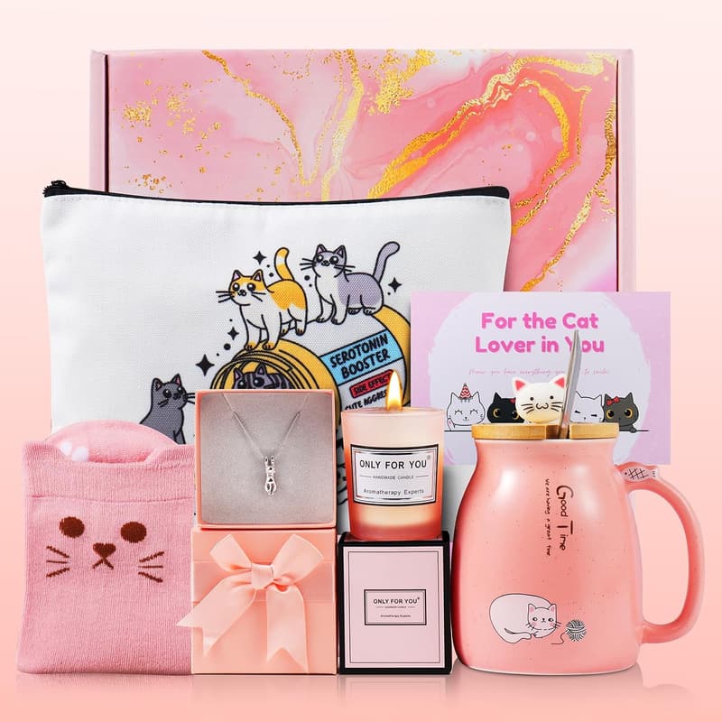 Funny Cat-Themed Gift Set for Cat Moms and Lovers